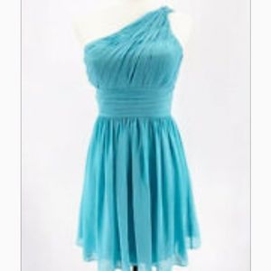 Bill Levkoff One Split Shoulder Bridesmaid Dress